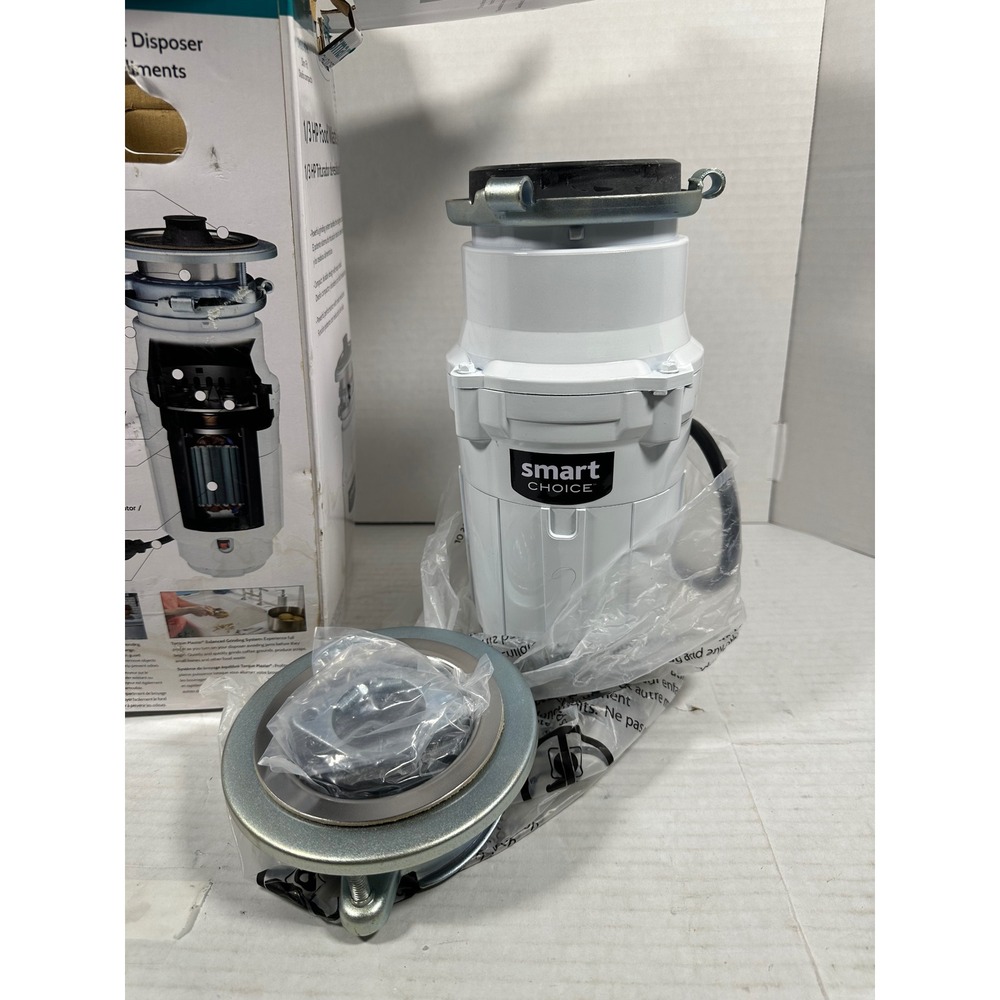 Smart Choice 1/3 HP Food Waste Disposer 2400 RPM Slim Fit SC33DISPC1 White‎ - Picture 2 of 5
